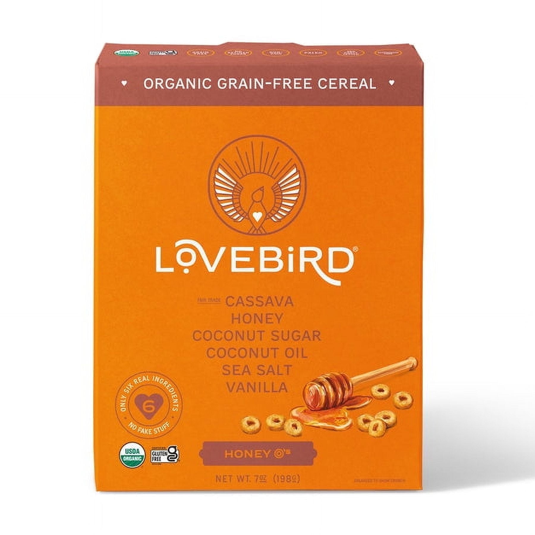 Lovebird Foods Honey Grain Free Cereal 7 oz Pack of 4