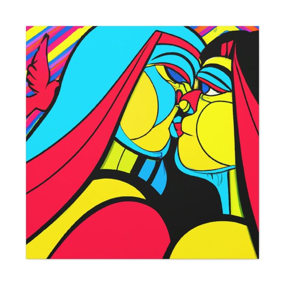 Lovebirds in Springtime - Canvas