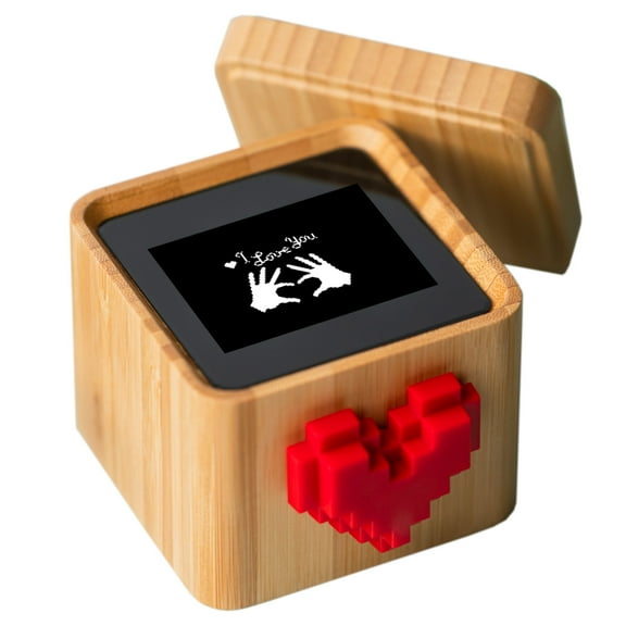 Lovebox Black & White - Heart Spinning Messenger - Unique Gift for Couple Gift, Anniversary, Wedding