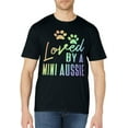 thumbnail image 1 of Loved By A Mini Aussie Rainbow Print Australian Shepherd Dog T-Shirt, 1 of 4