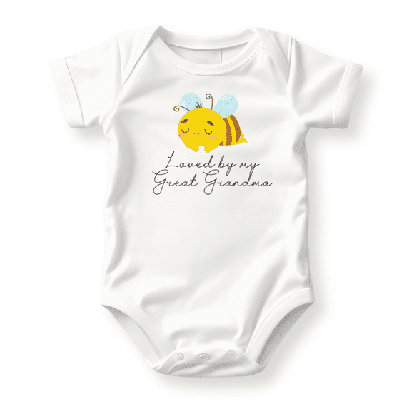 Loved By My Great Grandma Baby Bodysuit, Newborn Outfit, Baby Clothes, Gift for Children 12m White
