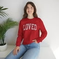 thumbnail image 1 of Loved Crewneck Sweatshirt, Valentine's Day Gifts for Her, Women Sweatshirt, 1 of 5