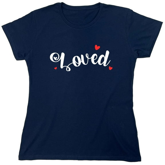 Loved Heart Sarcastic Humor Novelty Funny Women's Casual Tees