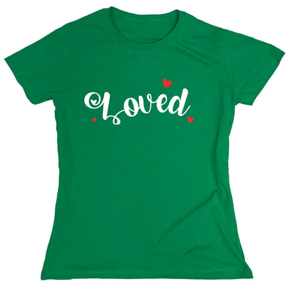 Loved Heart Sarcastic Humor Novelty Funny Women's Casual Tees