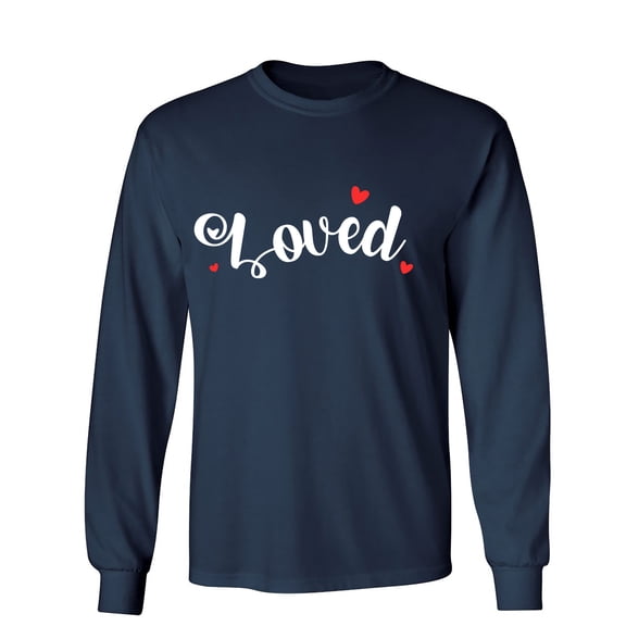 Loved Heart Sarcastic Humor Novelty Men's Long Sleeve Shirts