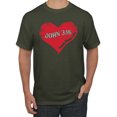 thumbnail image 1 of Loved John 3:16 Bible Verse Christian Inspirational/Christian Men's Graphic T-Shirt, Military Green, X-Large, 1 of 3