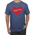 thumbnail image 1 of Loved John 3:16 Bible Verse Christian Inspirational/Christian Men's Graphic T-Shirt, Vintage Heather Blue, 2XL, 1 of 3
