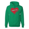 thumbnail image 1 of Loved John 3:16 Bible Verse Christian Inspirational/Christian Unisex Graphic Hoodie Sweatshirt, Kelly, Small, 1 of 3