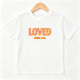 thumbnail image 1 of Loved John 316 Boys Graphic Tee, Red Plaid Christian Bible 100% Cotton Kids Short Sleeve T-Shirt, 1 of 5