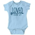 thumbnail image 1 of Loved John 4:9 Christian Arrow Bodysuit Jumper Girls Infant Baby Brisco Brands 18M, 1 of 6