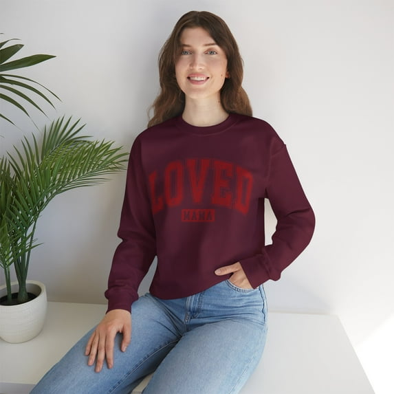 Loved Mama Sweatshirt, Mama Retro Valentine's Day Sweatshirt, Mom Gifts