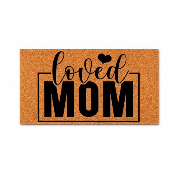 Loved Mom Doormat, Mothers Day Gift, Front Door Mat, Welcome Mat, Mom Gift, Home Entryway Decor 5748 (16x24 inches) 5748
