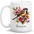 thumbnail image 1 of Loved One Memorial Cardinal Tea Cup, Custom Name Cardinal With Flower Ceramic Mug, Red Cardinal Bird Coffee Mug, Customized Cardinal Sympathy Ceramic Cup, Cardinal Gifts, White Mugs 11oz or 15oz, 1 of 5