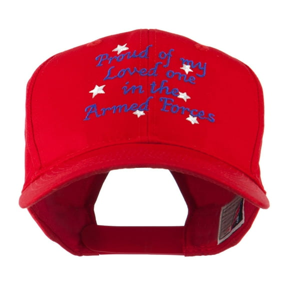Loved One in Armed Forces Embroidered Cap - Red OSFM