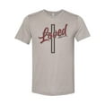 thumbnail image 1 of Loved Shirt, Loved Cross, Cross Shirt, Jesus, Christian Shirts, Jesus Shirt, Godly Apparel, Christian T-shirt, Romans 5:8 Shirt, Romans, Heather Stone, XL, 1 of 1