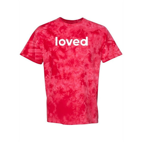 Loved Text Tie-Dye Crystal Women -Smartprints Designs, Female Large
