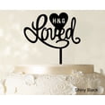 thumbnail image 1 of "Loved" Wedding Cake Topper Personalized Initial Name Cake Topper Cake Decoration Option Available 6"-7" Inches Wide, 1 of 1