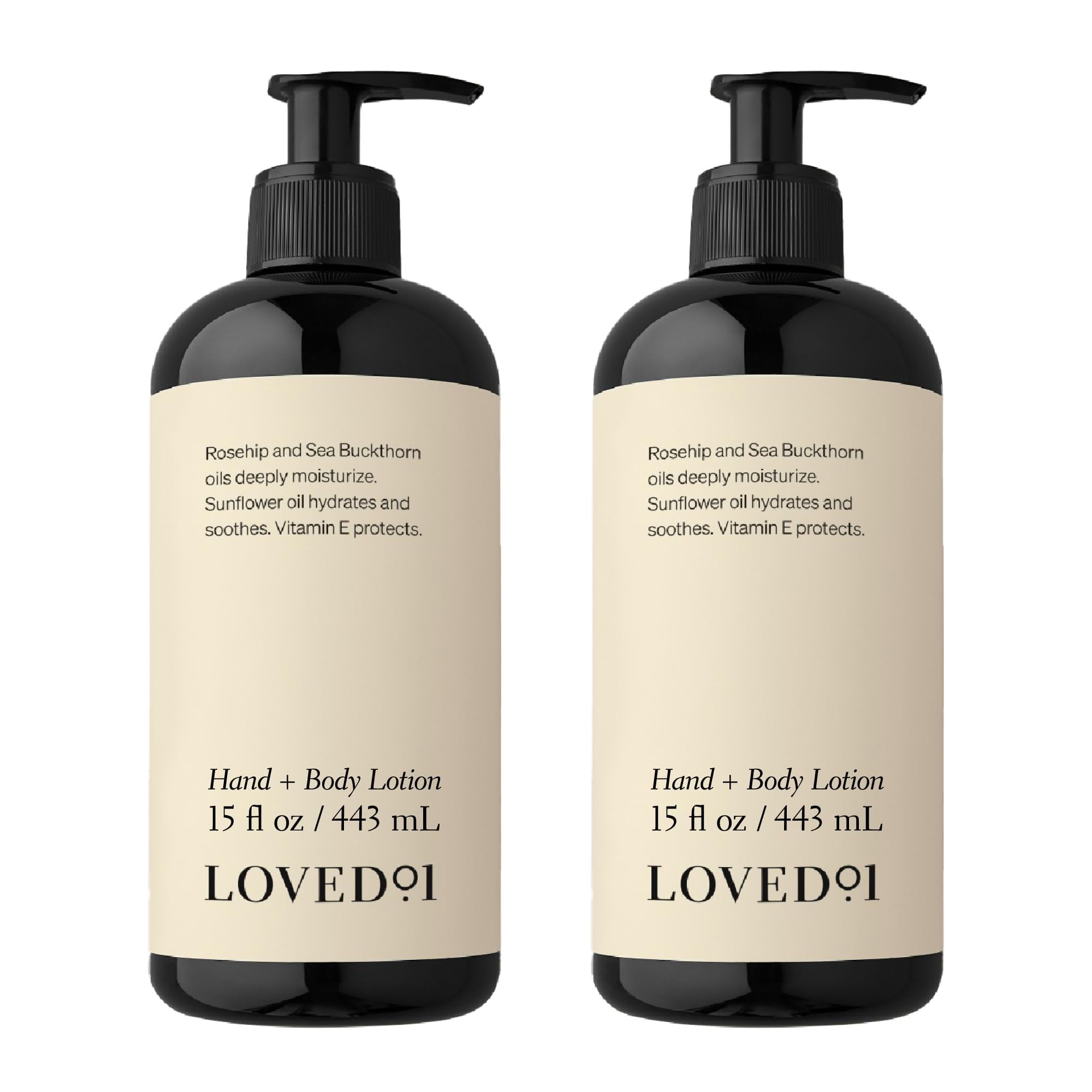 Loved01 Hand & Body Lotion, John Legend Skincare, Fragrance-Free, Daily Lightweight Cream, Formulated with Shea Butter & Sunflower Oils, 2-Pack (15 oz each) C33