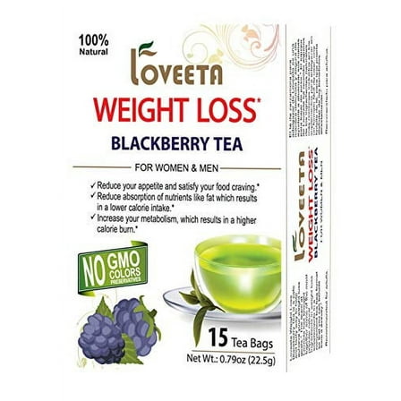 Loveeta Weight Loss Tea - Blackberry Flavor - 15 Tea Bags