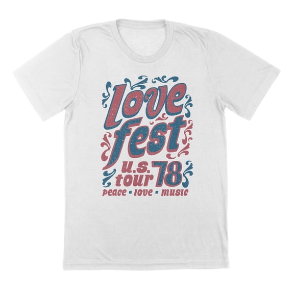 Lovefest Humor Graphic White Mens T-Shirt
