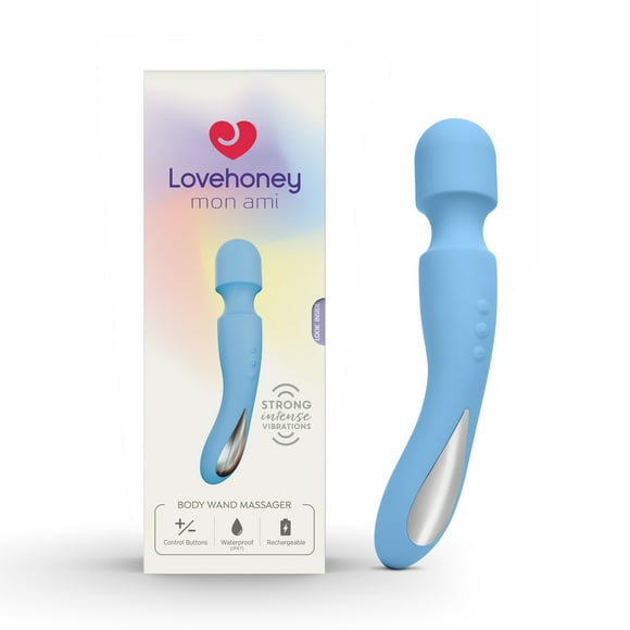Lovehoney Mon Ami Vibrating Body Wand Massager, Maya Blue