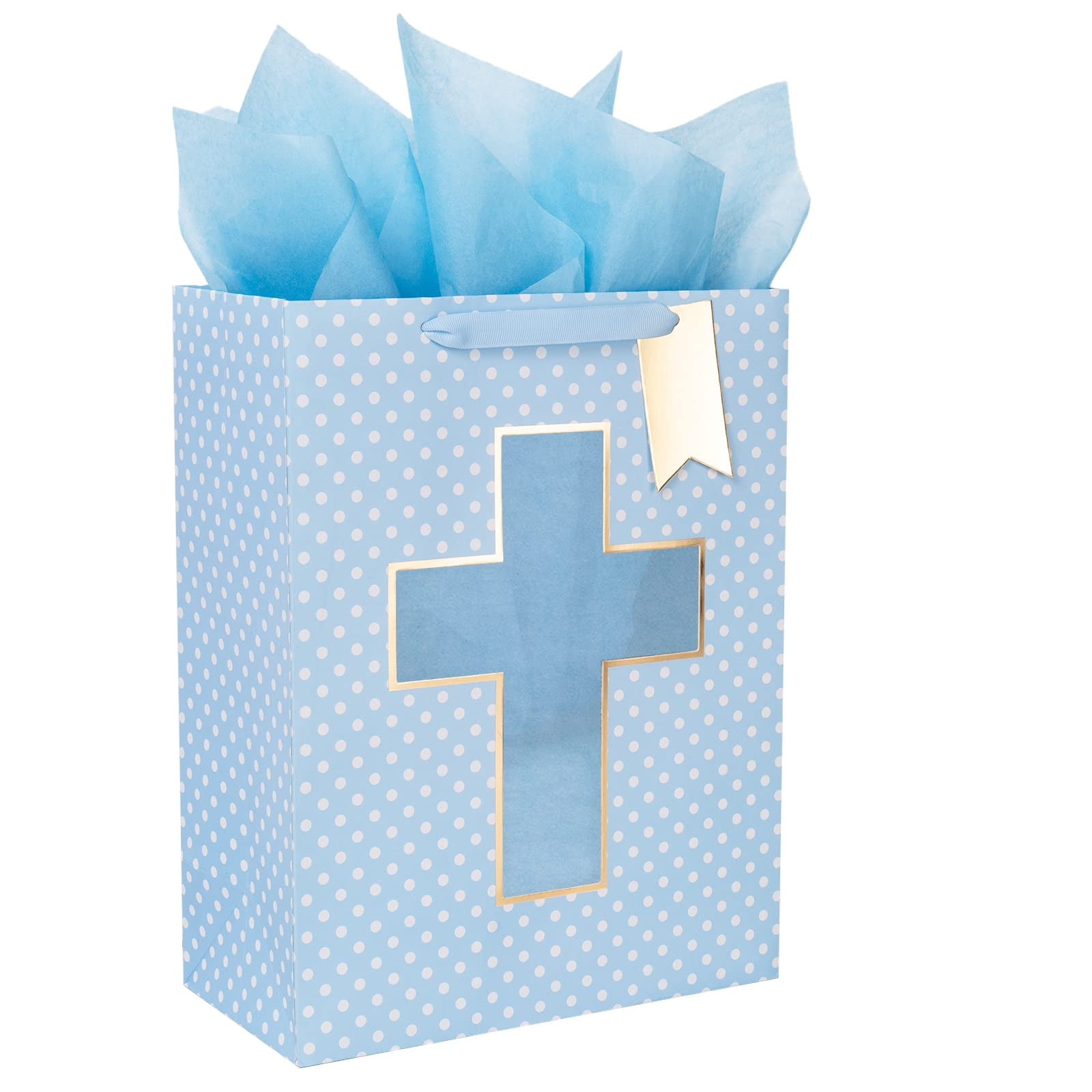 Loveinside 2nd Birthday Elephant Gift Bag Set – Includes Tissue, Tag & Card – 10"x5"x13" – Perfect For Parties & Baby Showers