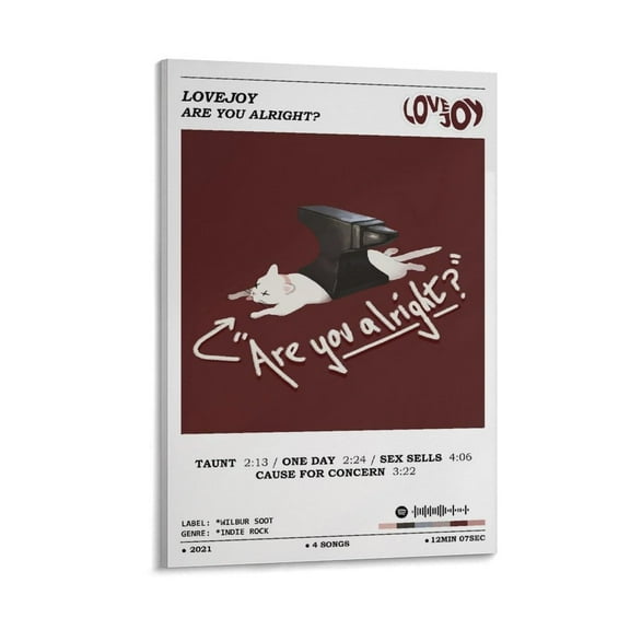 Lovejoy Music Are You Alright Canvas Poster Bedroom Decoration Landscape Office Valentine's Birthday Gift