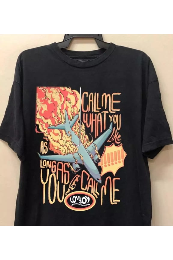 Lovejoy Tour Call Me T Shirt - Black Classic tshirt All Size