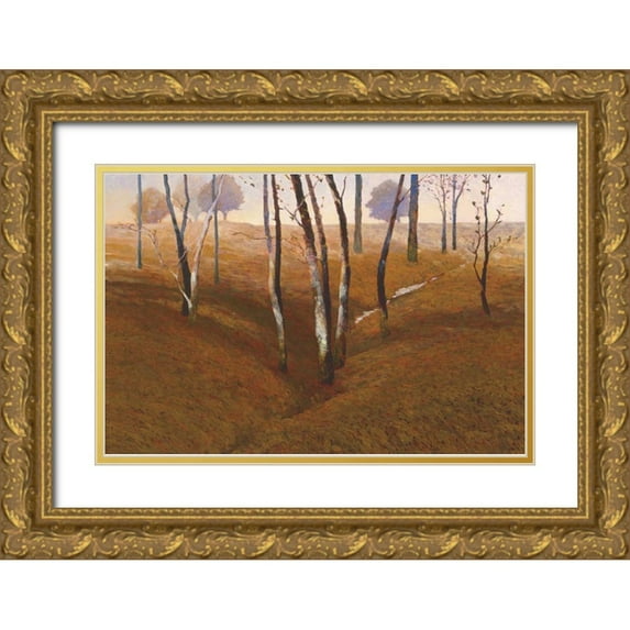 Lovelace, Kent 24x17 Gold Ornate Wood Framed with Double Matting Museum Art Print Titled - French Oaks