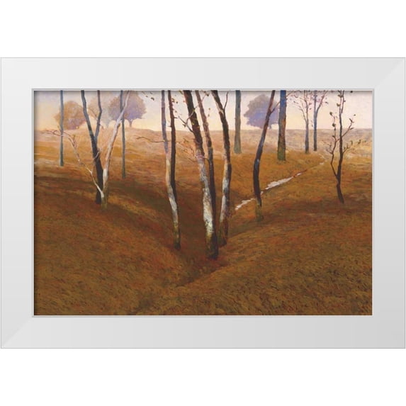 Lovelace, Kent 32x23 White Modern Wood Framed Museum Art Print Titled - French Oaks