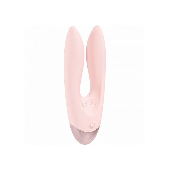 Loveline Amour 10 Function Dual Motor Silicone Rechargeable Vibrator - Pink