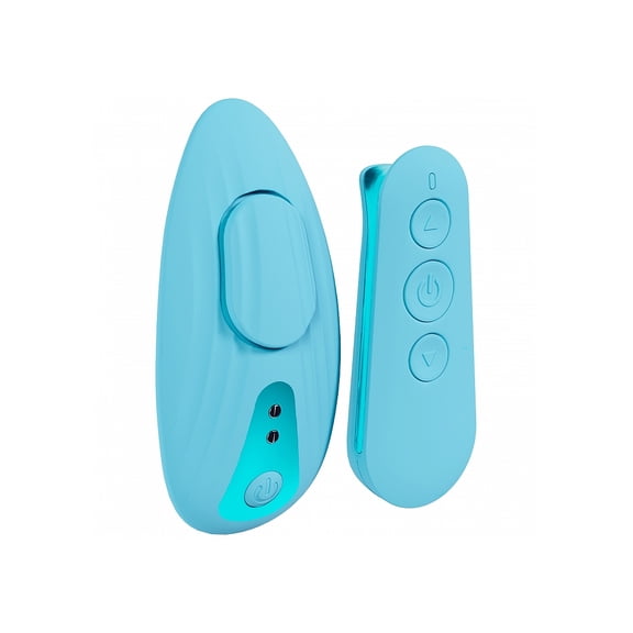 Loveline Celeste Rechargeable Silicone Panty Vibrator with Remote Control, Blue