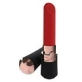 thumbnail image 1 of Loveline Dahlia 10 Function Silicone Lipstick Discreet Vibrator, Black, 1 of 4