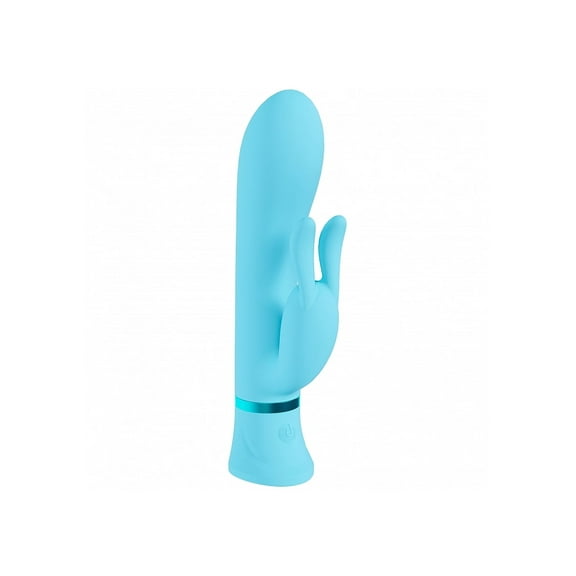 Loveline Tendre 10 function Rechargeable Silicone G-Spot Rabbit Vibrator, Blue
