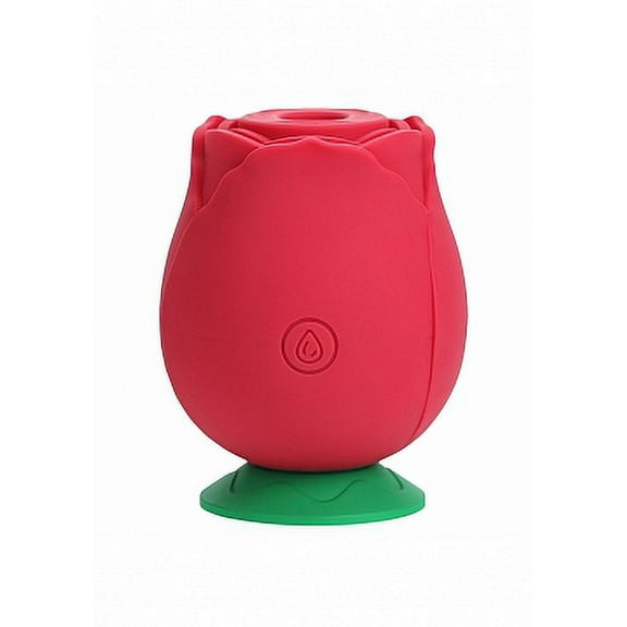 Loveline The Rose 10 Speed Suction Vibrator, Red