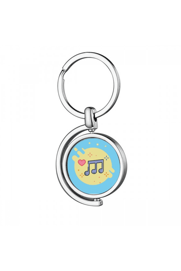 Loveliness Mignon Musical Mark Rotating Keychain Metal Keyring Holder