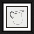 thumbnail image 1 of Lovell, Kathrine 12x12 Black Ornate Wood Framed with Double Matting Museum Art Print Titled - Retro Pitcher, 1 of 4