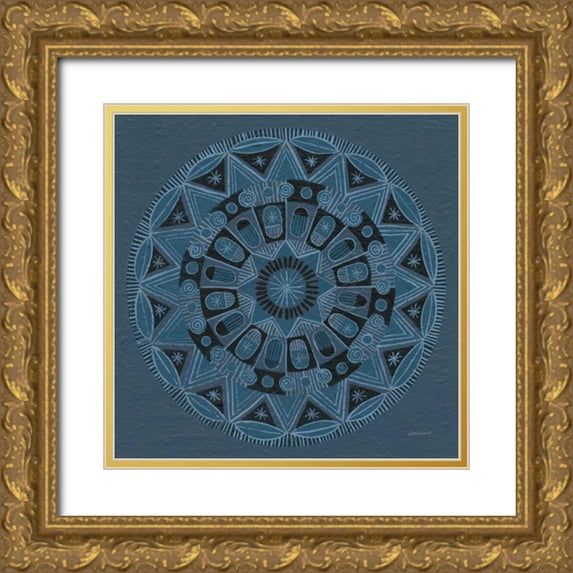 Lovell, Kathrine 12x12 Gold Ornate Wood Framed with Double Matting Museum Art Print Titled - Adire I