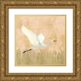 thumbnail image 1 of Lovell, Kathrine 12x12 Gold Ornate Wood Framed with Double Matting Museum Art Print Titled - Egret Alighting II, 1 of 4