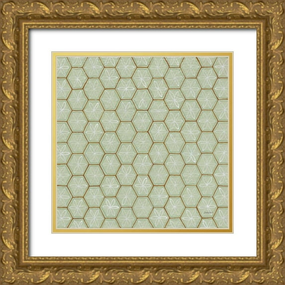 Lovell, Kathrine 12x12 Gold Ornate Wood Framed with Double Matting Museum Art Print Titled - Hex II