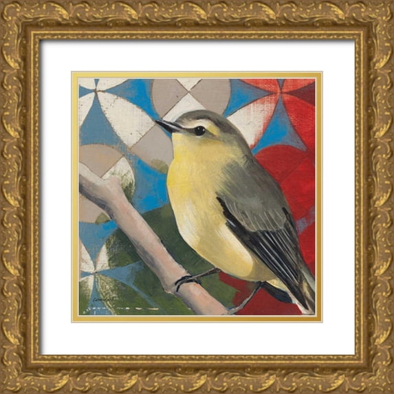 Lovell, Kathrine 12x12 Gold Ornate Wood Framed with Double Matting Museum Art Print Titled - Philadelphia Vireo