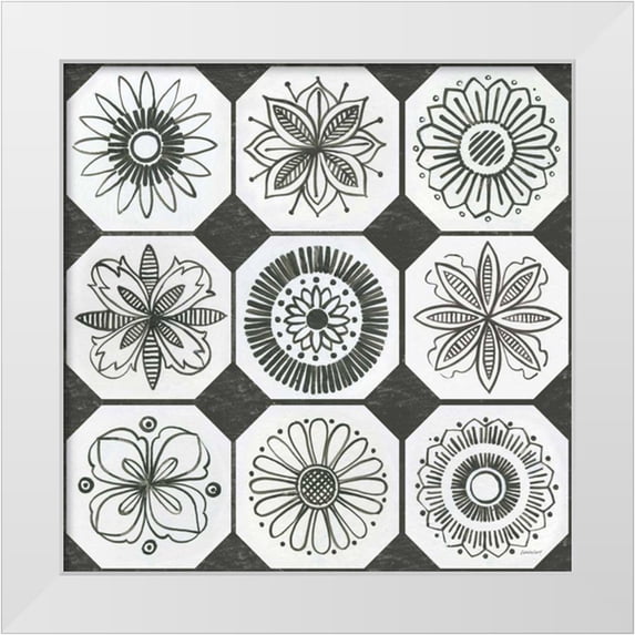 Lovell, Kathrine 12x12 White Modern Wood Framed Museum Art Print Titled - Patterns of the Amazon XXI