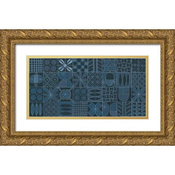 Lovell, Kathrine 14x9 Gold Ornate Wood Framed with Double Matting Museum Art Print Titled - Adire VI