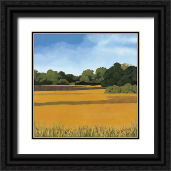 Lovell, Kathrine 15x15 Black Ornate Wood Framed with Double Matting Museum Art Print Titled - Across from Pond Bridge