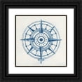 thumbnail image 1 of Lovell, Kathrine 15x15 Black Ornate Wood Framed with Double Matting Museum Art Print Titled - Indigo Gild Compass Rose I, 1 of 4