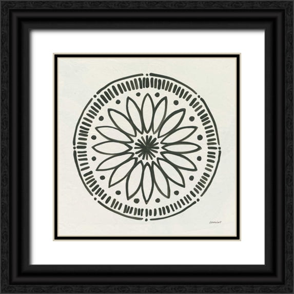 Lovell, Kathrine 15x15 Black Ornate Wood Framed with Double Matting Museum Art Print Titled - Kami VIII