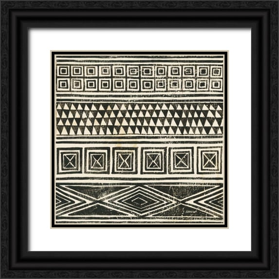 Lovell, Kathrine 15x15 Black Ornate Wood Framed with Double Matting Museum Art Print Titled - Kuba II Light