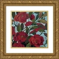thumbnail image 1 of Lovell, Kathrine 15x15 Gold Ornate Wood Framed with Double Matting Museum Art Print Titled - Abundant Roses II, 1 of 4