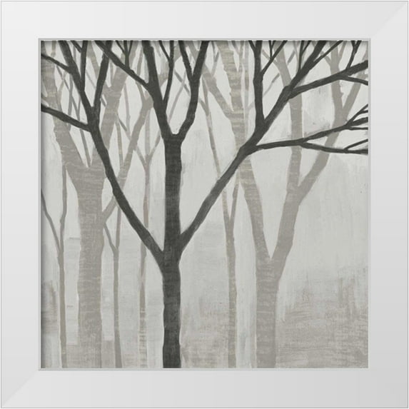 Lovell, Kathrine 15x15 White Modern Wood Framed Museum Art Print Titled - Spring Trees Greystone II