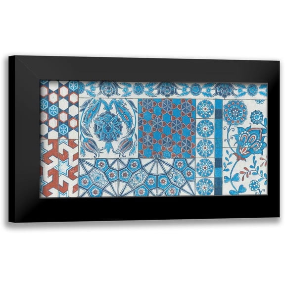 Lovell, Kathrine 18x11 Black Modern Framed Museum Art Print Titled - Turkish Tiles